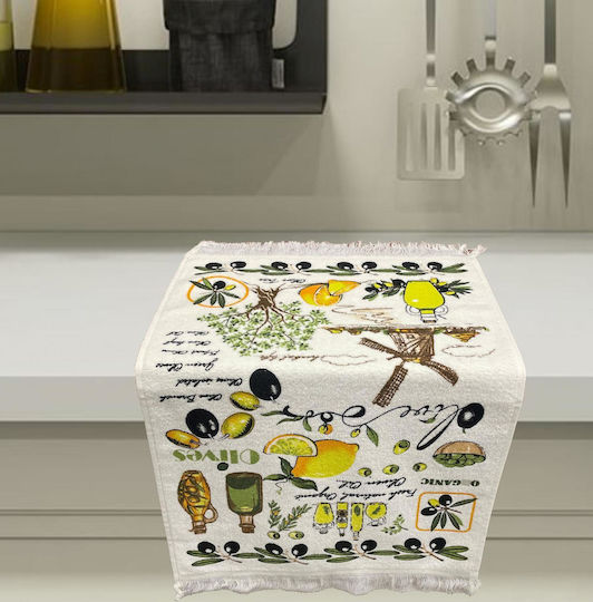 Linea Home Organic Olives Ποτηρόπανο από 100% Βαμβάκι σε Λευκό Χρώμα 40x60cm Linea Home Organic Olives Ποτηρόπανο από 100% Βαμβάκι σε Λευκό Χρώμα 40x60cm