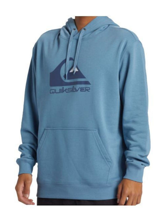 Quiksilver Men's Sweatshirt with Hood and Pockets Blue