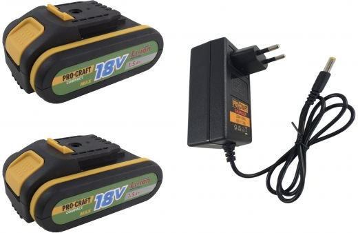 ProCraft PA18C Δραπανοκατσάβιδο Μπαταρίας Solo 18V