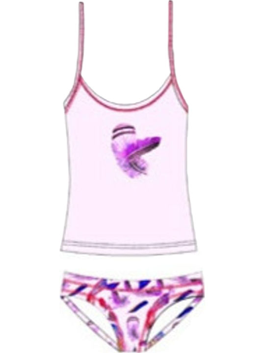 Rossoporpora Kinder-Set Slip mit Unterhemd Purple