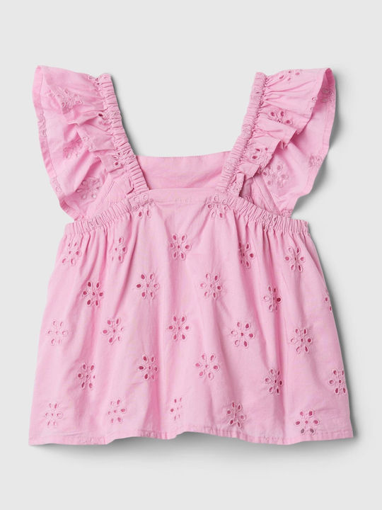 GAP Kids Blouse Short Sleeve Sugar Pink