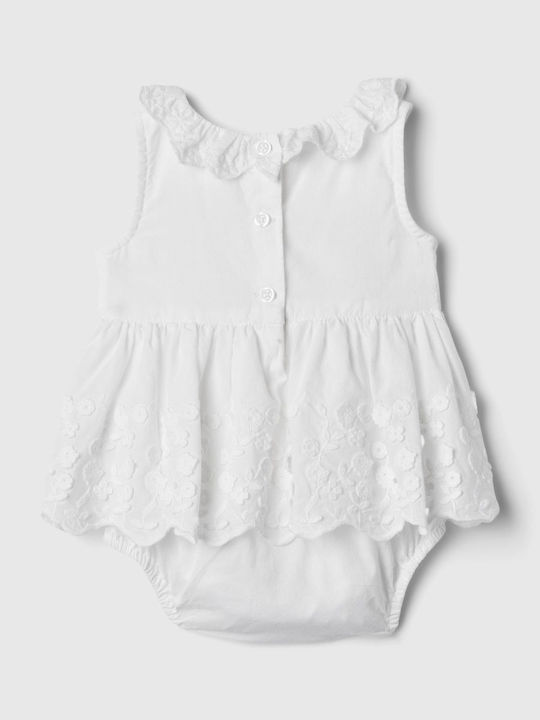 GAP Eyelet Baby Bodysuit Sleeveless White