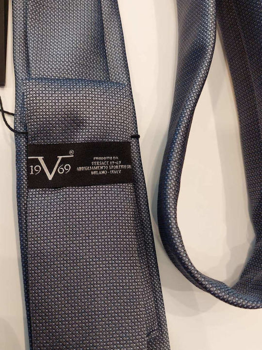 19V69 Set de Cravată pentru Bărbați în Culorea Albastru