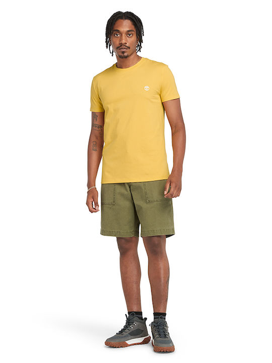 Timberland T-shirt Bărbătesc cu Mânecă Scurtă Galben