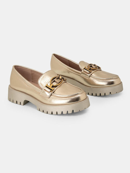 Bozikis Women's Loafers in Gold Color