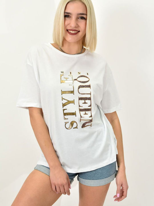 Style Queen Damen T-Shirt Weiß