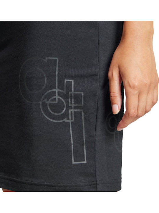 Dress Summer Mini Athletic T-Shirt Short Sleeve Black
