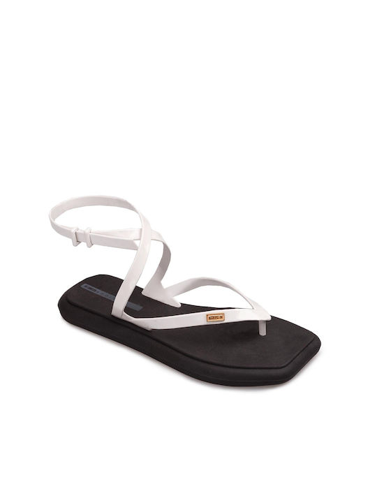 Voices Luna Women's Flat Sandals in White Color