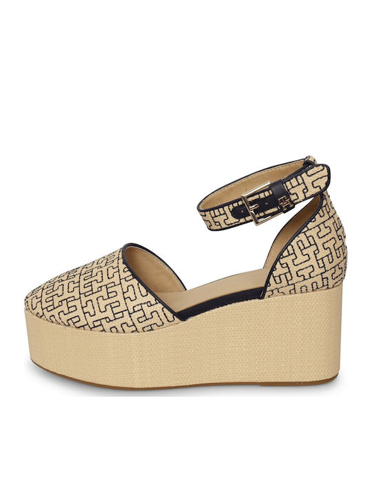 Women's Platform Espadrilles Beige