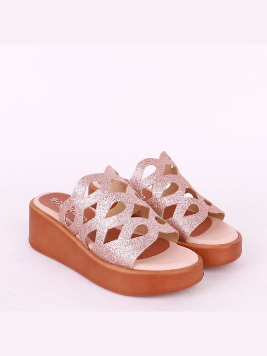 Bolero Shoes Damenplattformen Rosa