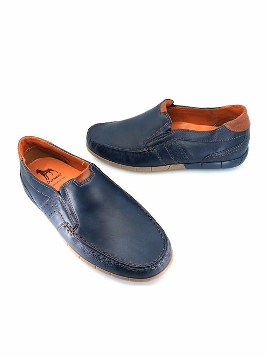 Men's Leather Moccasins Blue