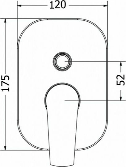 Viospiral Optima Μίκτης Μπαταρίας Εντοιχισμού για Ντουζιέρα Μαύρος