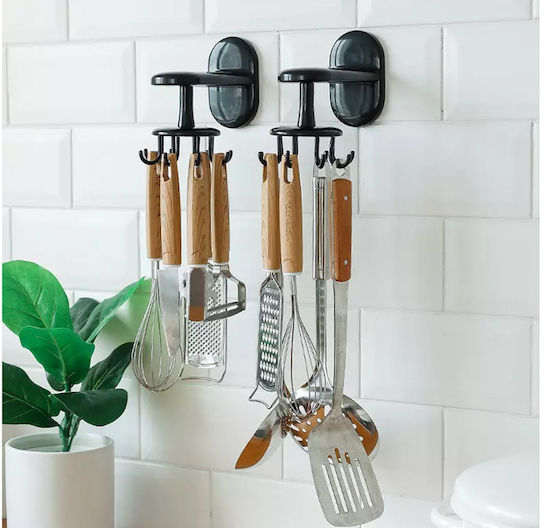 Plastic Kitchen Hanger 14.5x14cm Black