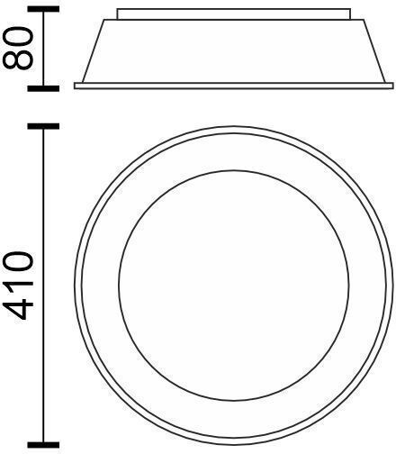 Spot Light Πλαφονιέρα 41εκ. LED