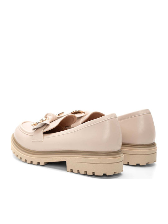 Women's Moccasins in Beige Color