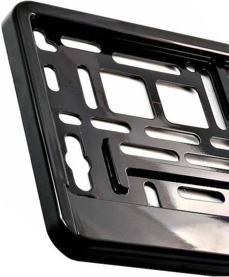Rame Plăcuță de Înmatriculare Auto Plastice 1 x 1cm Negru 2buc