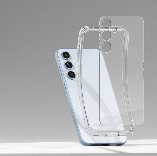Ringke Fusion Umschlag Rückseite Kunststoff 2mm mit Band Transparent (Galaxy A55)