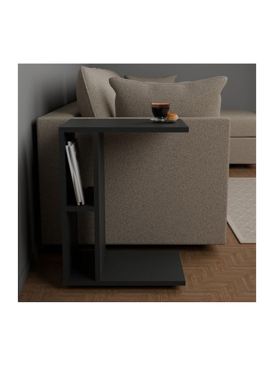 Rectangular Side Table Boner Charcoal L45xW29.5xH61cm