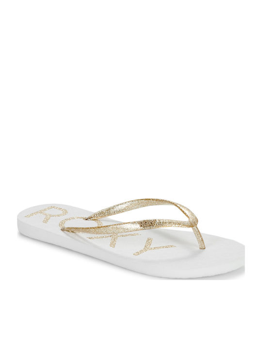Viva Sparkle Flip Flops In Gold Colour