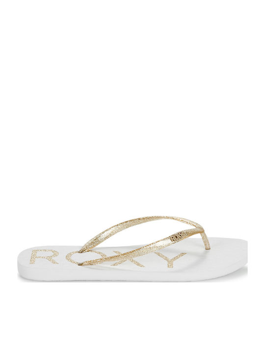 Viva Sparkle Flip Flops In Gold Colour