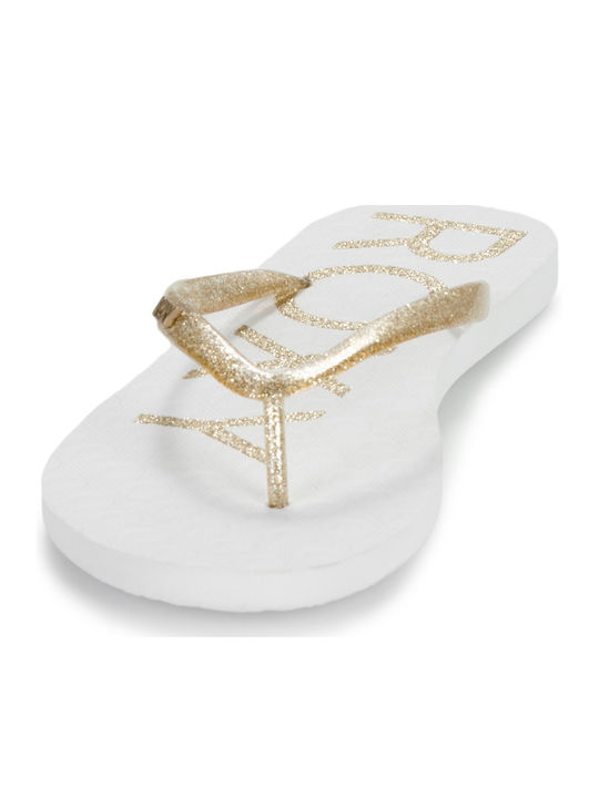 Viva Sparkle Flip Flops In Gold Colour