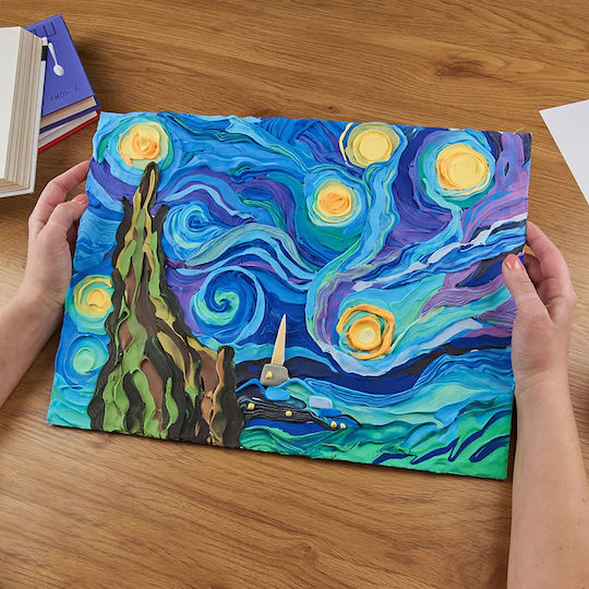 Okto DIY Creative Sensory 3D Painting Set with Clay Starry Night (Ages 12-99) 10005