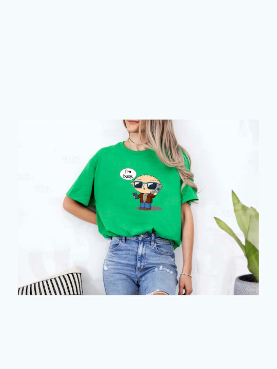 Fruit of the Loom Family Guy Stewie Griffin Original T-shirt Green Cotton Family guy Stewie Griffin