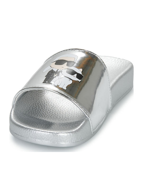Flip-Flopi Pentru Copii Slides Argintii