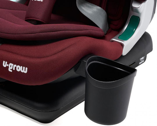 U-Grow Goldfix Plus Καθισματάκι Αυτοκινήτου High-back Booster i-Size με Isofix Rosu
