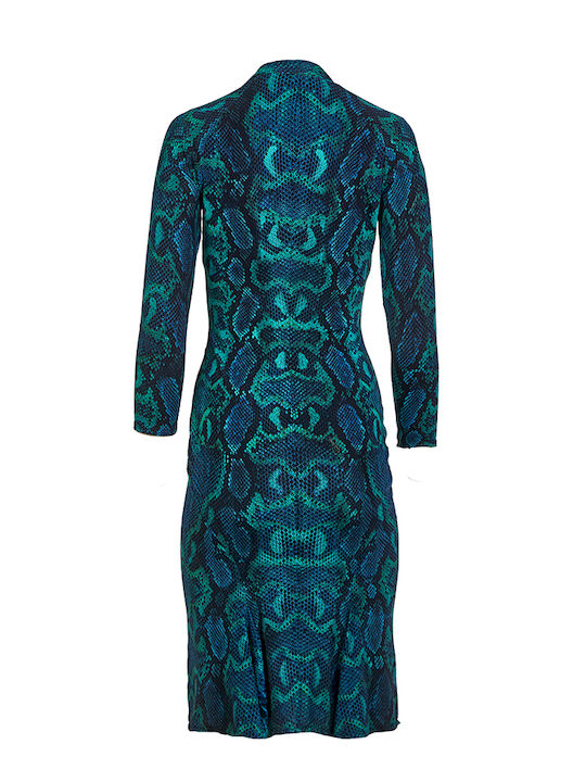 Roberto Cavalli Midi Dress Blue