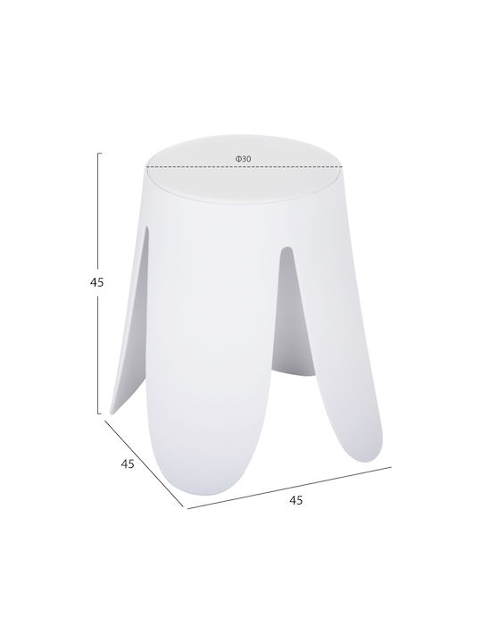 Stool Outdoor Denty White