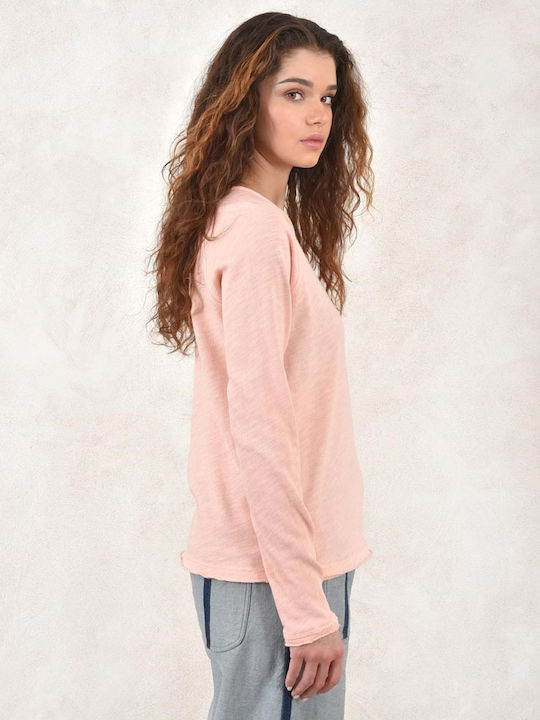 Heel Shop Women's Blouse Long Sleeve Salty Pink