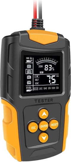 30239-408 Ψηφιακό Battery Tester με Κροκοδειλάκια