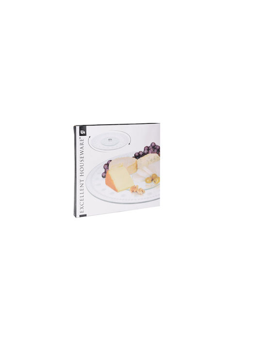 Excellent Houseware Servierplatte Oval Glas Transparent 30cm 1Stück
