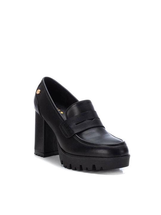 Xti Synthetic Leather Black Medium Heels