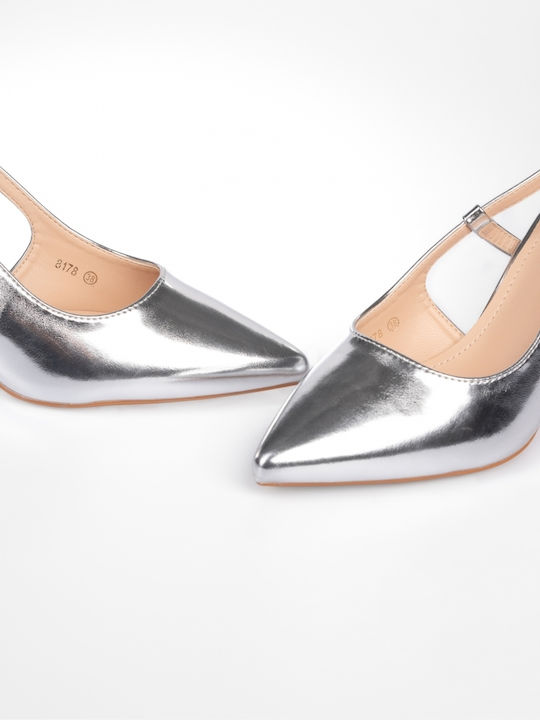 Issue Fashion Ascunse Pantofi cu toc cu Toc Stiletto Argint