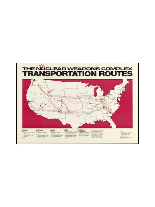 The Nuclear Weapons Complex Transportation Routes Картина на Платно 90x60см