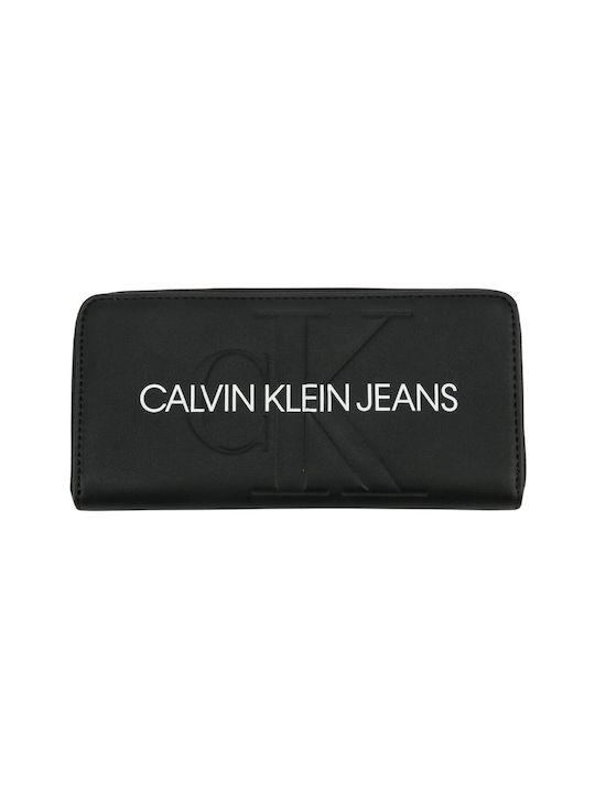 Calvin Klein Mare Piele Portofel pentru femei Clasici Negru