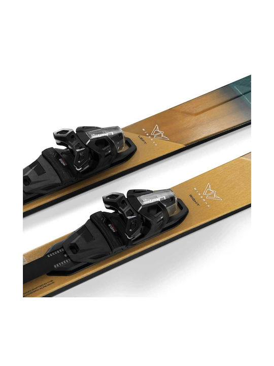 Elan Children's Ski Boots in Green Color with Bindings