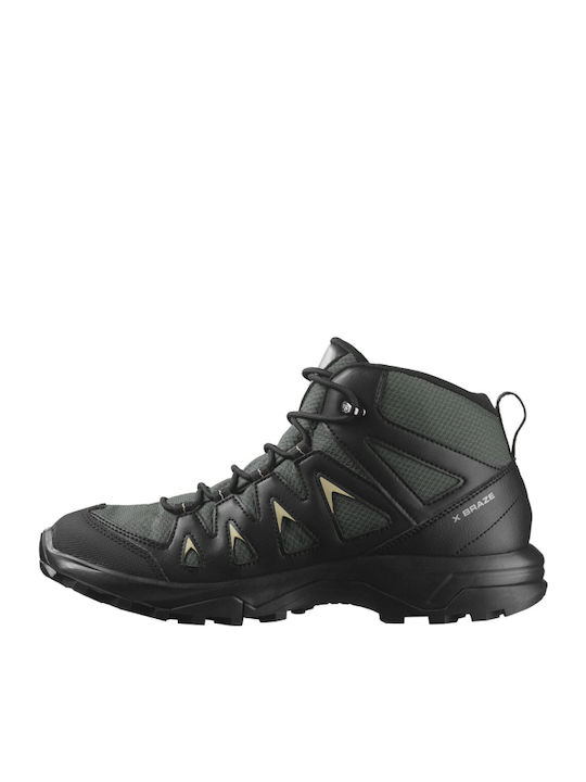 Salomon X Braze Mid Gtx Men's Waterproof Hiking Boots with Gore-Tex Membrane Black