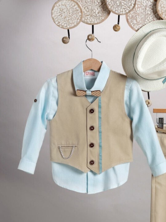 New Life Baptism Suit Beige 6 Pieces
