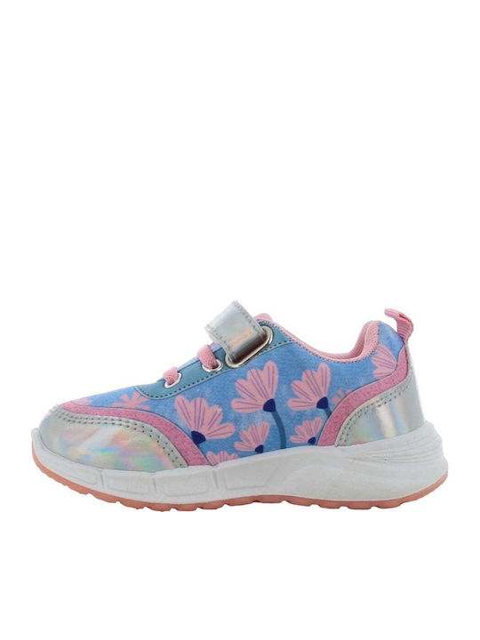 Παιδικά Sneakers Ανατομικά με Σκρατς & Φωτάκια Ροζ