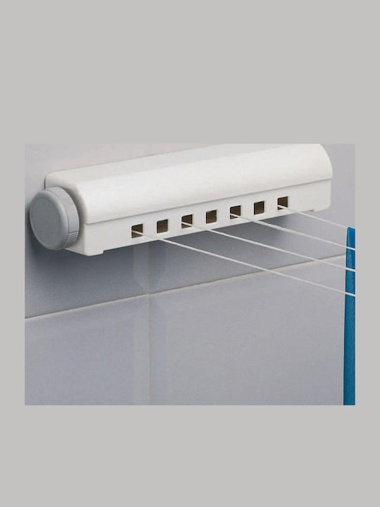 Rayen Plastic Folding Wall Mounted Clothes Drying Rack with Hanging Length 14m