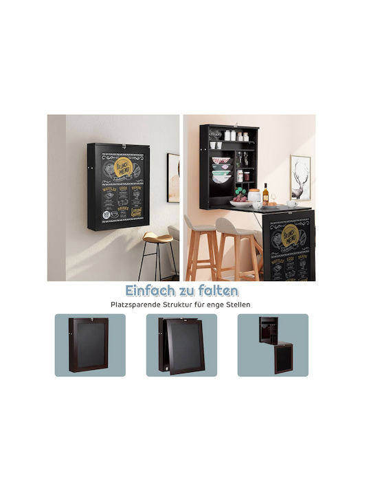 Γραφείο Ξύλινο Μαύρο 87x60x150εκ.