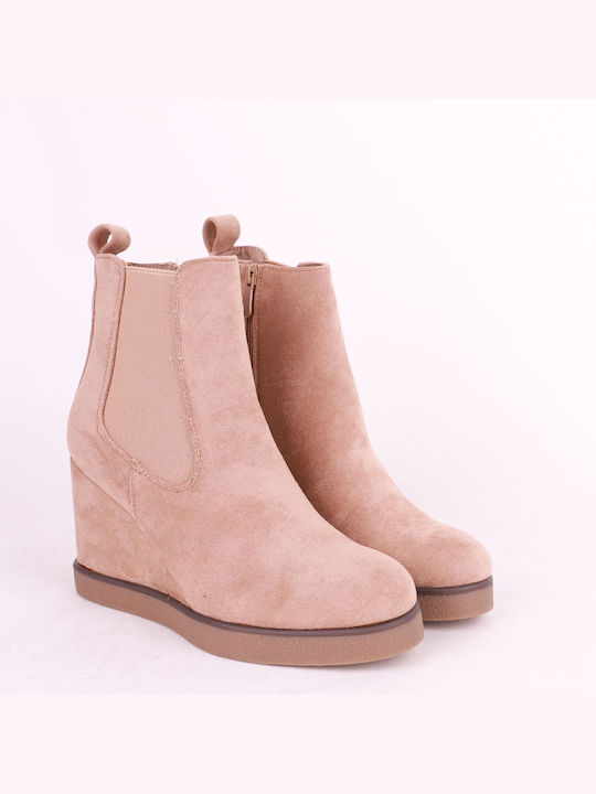 Diamantique Damen Knöchelstiefel Beige