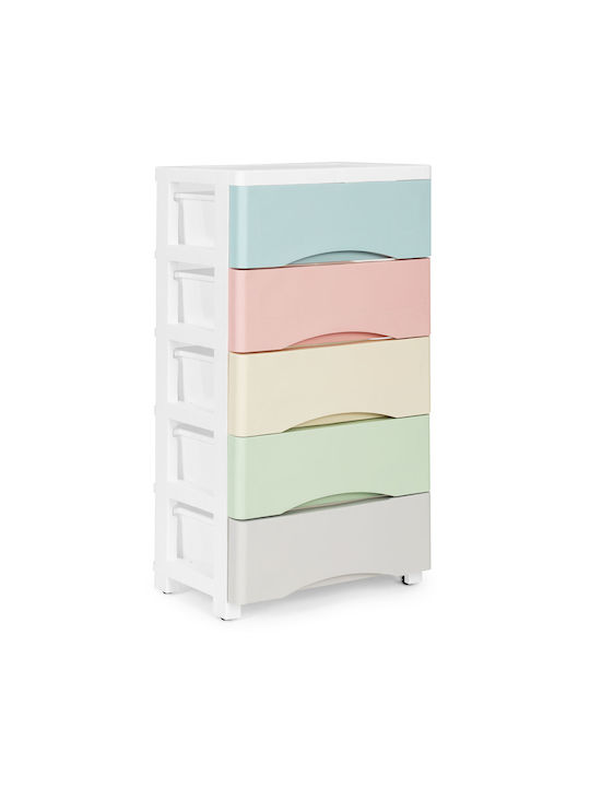 Comodă pentru copii Multicolor / cu 5 sertare 39x27x75buc