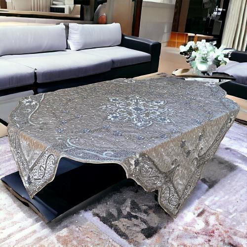 Set de Măsuțe Linea Home În Carouri 4 Bucăți Arman Indigo Handcrafted Arman