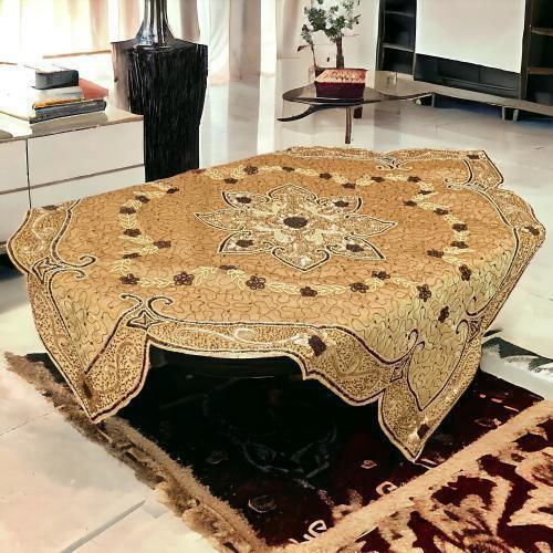 Linea Home Καρέ Τραπεζομάντηλο Σετ 4τμχ Amber Χρυσαφί
