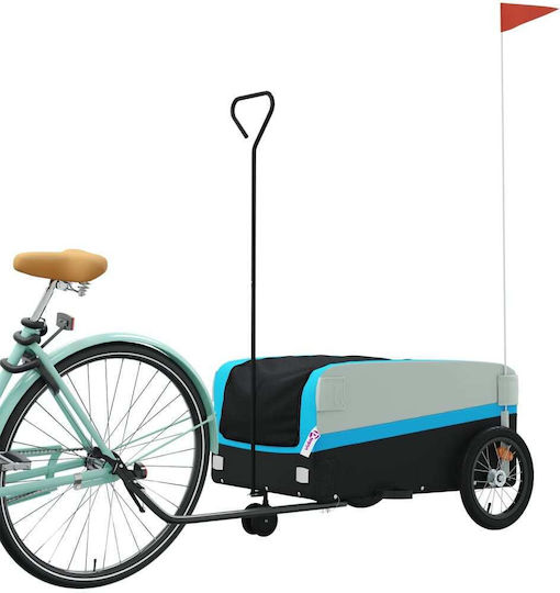 Vidaxl Anhänger Für Fahrräder Schwarze Blaue 45 Kilo Eisen