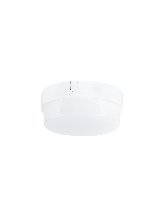 GloboStar Outdoor Ceiling Flush Mount with Integrated LED in White Color 61012